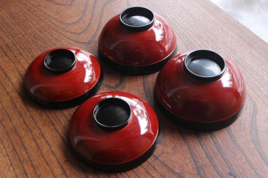半額満載！スーパーSALE グランドセール！ 時代逸品！風情ある塗分け漆に優美な見返し薬玉蒔絵の映えるお椀 工芸品