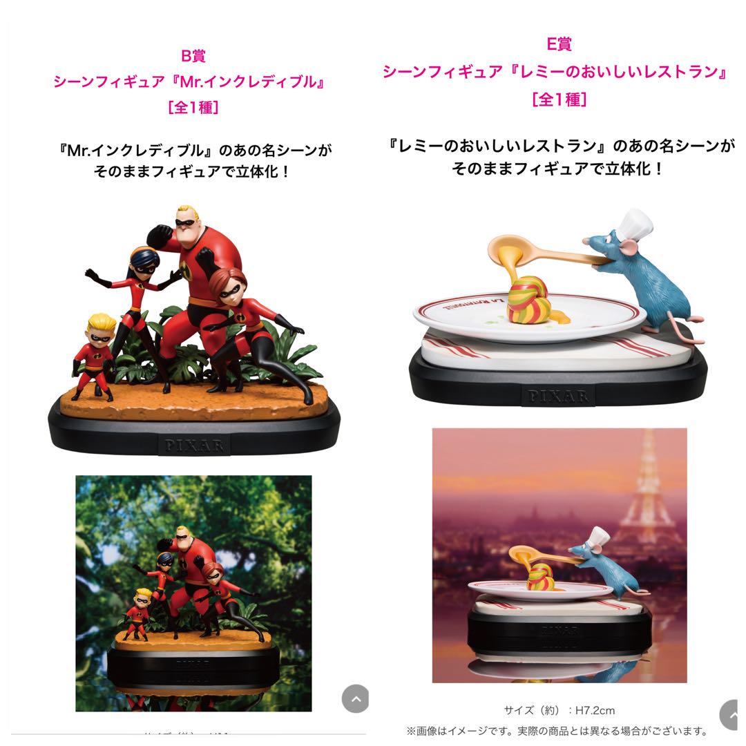 【新品・未開封】ピクサー　HAPPYくじ　B賞、E賞セット売り
