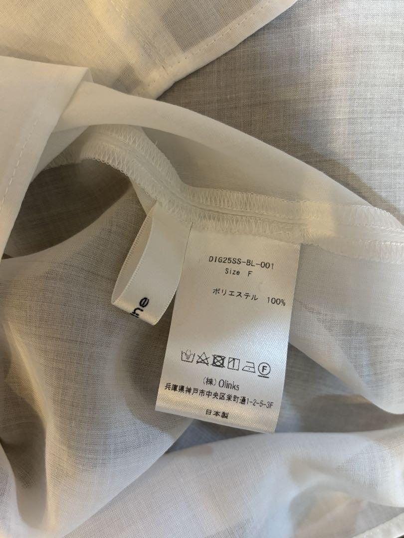 新品未使用　2025S/S digne sheer N/S - white