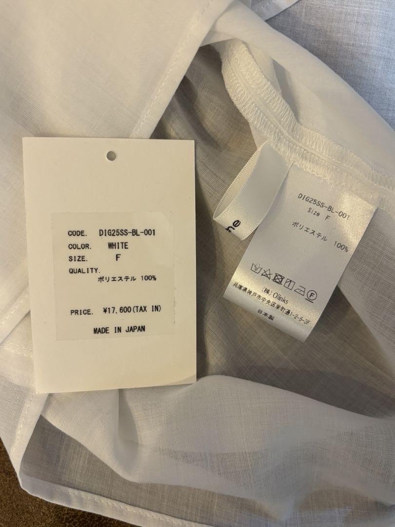 新品未使用　2025S/S digne sheer N/S - white