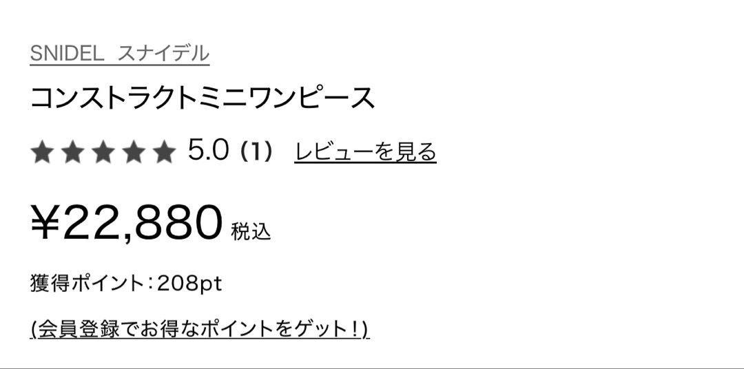 SNIDEL コンストラクトミニワンピース