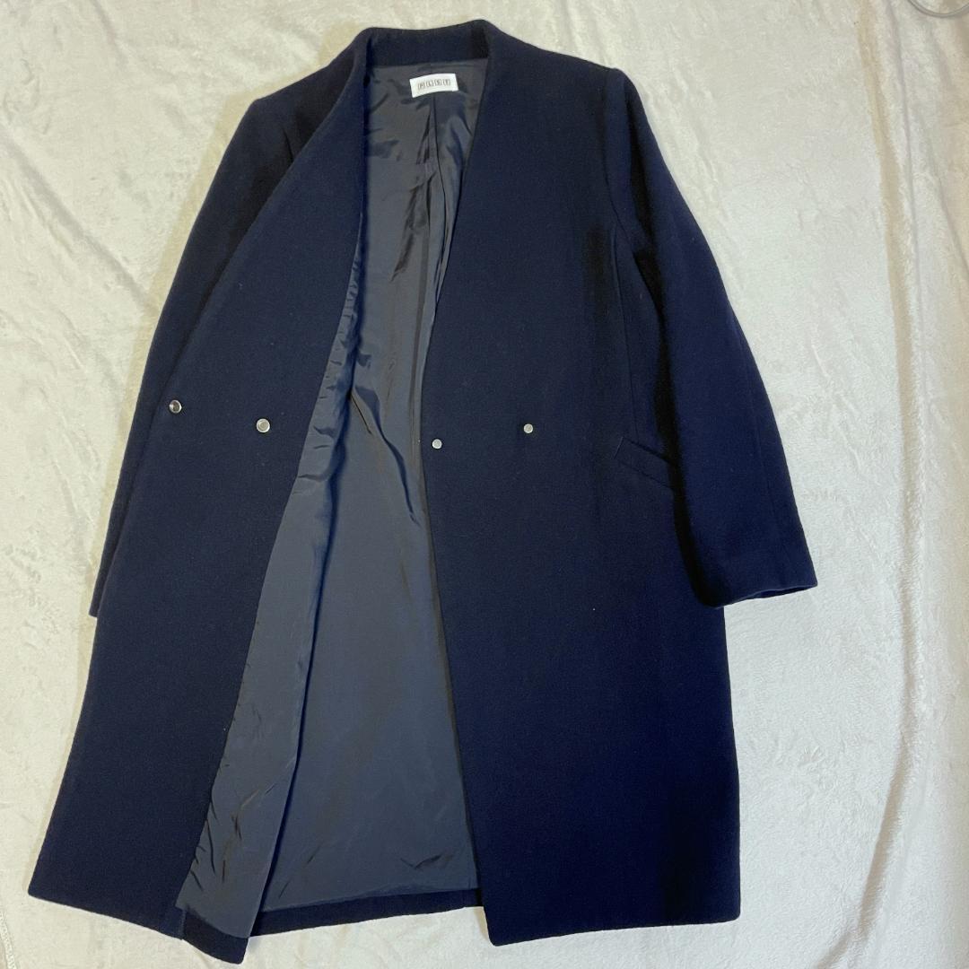 当店限定販売】PLST ノーカラーコート S ロングコート シングルボタン