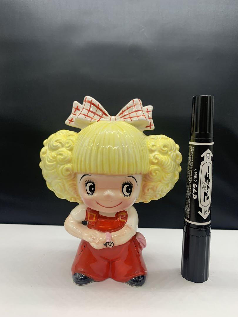 内藤ルネ　ジャッキー　赤　陶器　貯金箱