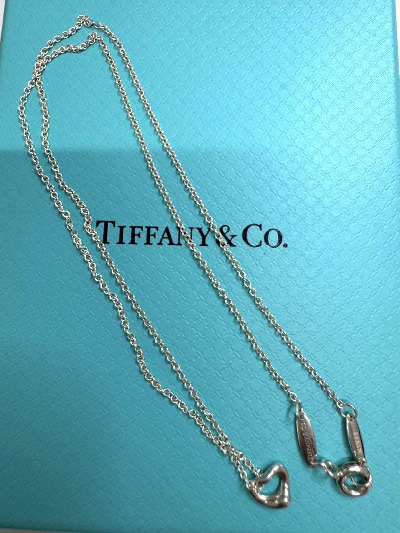 美品 Tiffany エルサ・ペレッティ オープンハートネックレス