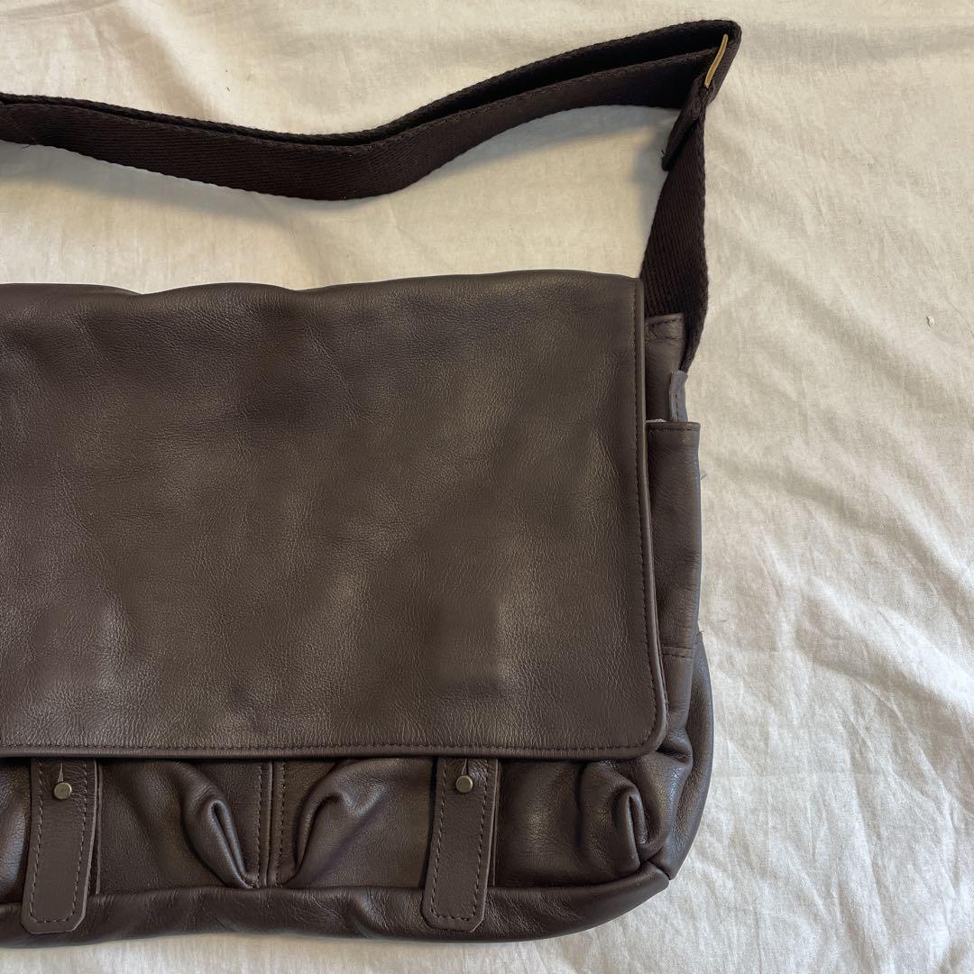 [美品]Jas M.B. ジャスエムビー メッセンジャーバッグ bag 茶色