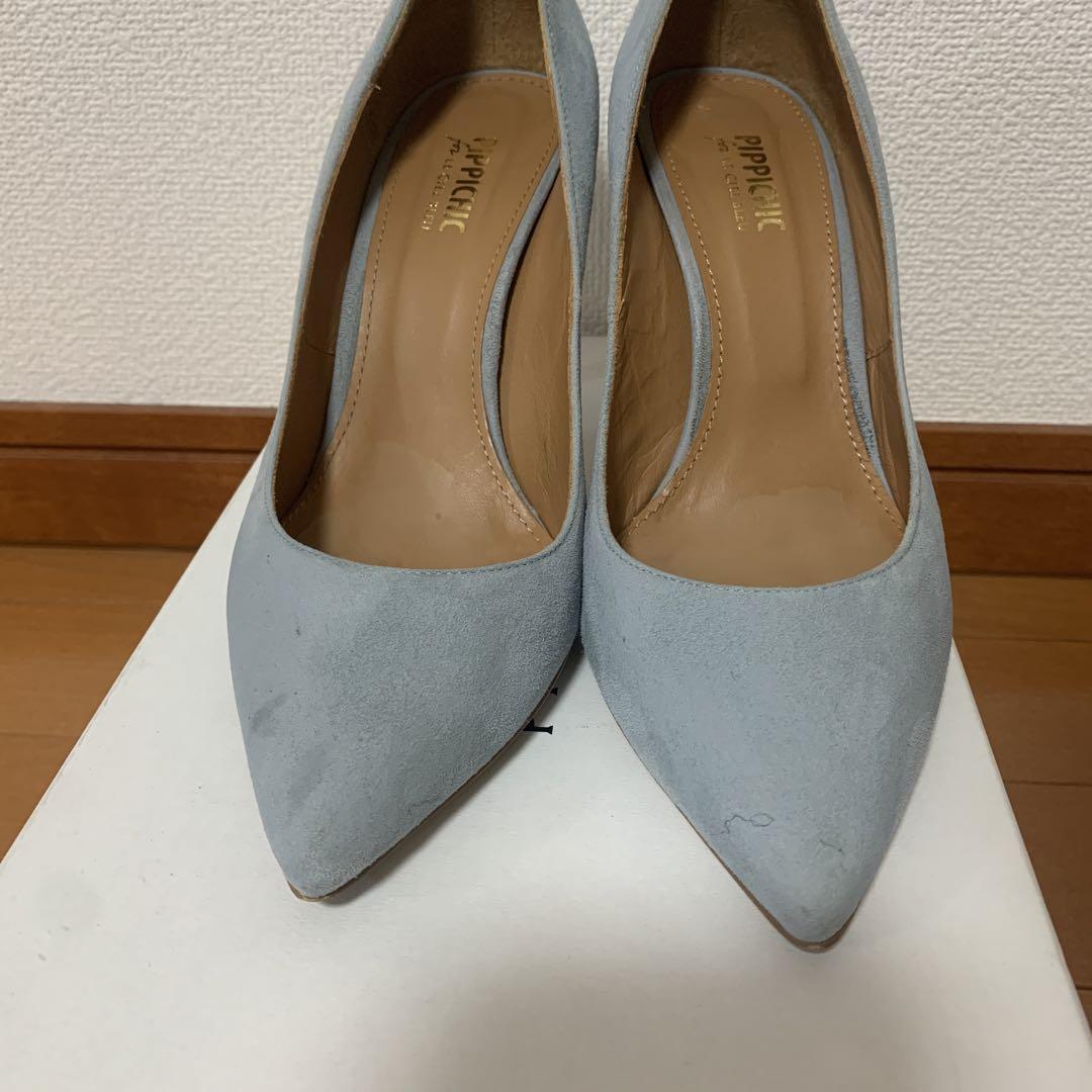 【美品】pipichic スエード　パンプス　yellow 美品】pipichic スエードパンプスyellow