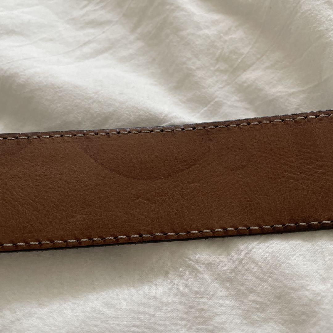 Gucci ブラックレザーベルト ダブルGロゴ