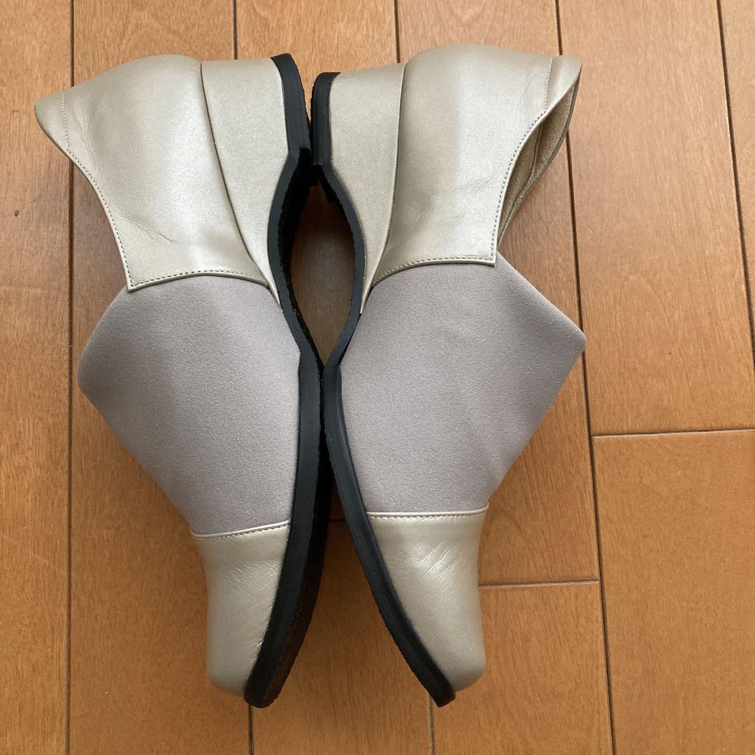 【新品】ミスキョウコ　ストレッチコンビパンプス 24㎝