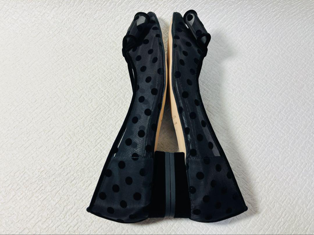 MH7◆新品◆Le Talon ポインテッドチュールリボンフラット 24.5