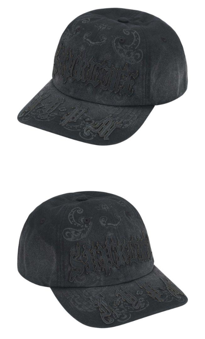 Supreme / Leather Applique 6-Panel (黒）