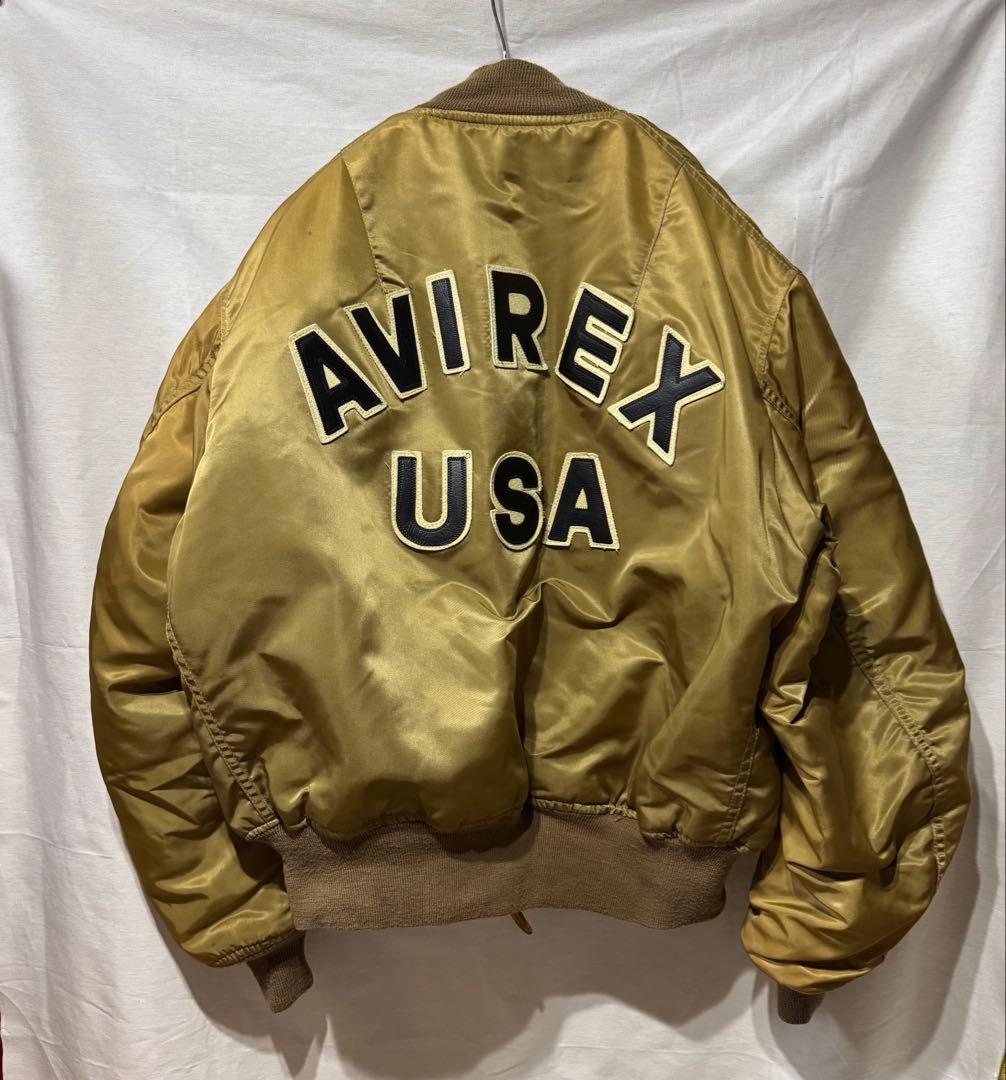 90s AVIREX MA-1 USA製 希少カラー フライトジャケット 短丈