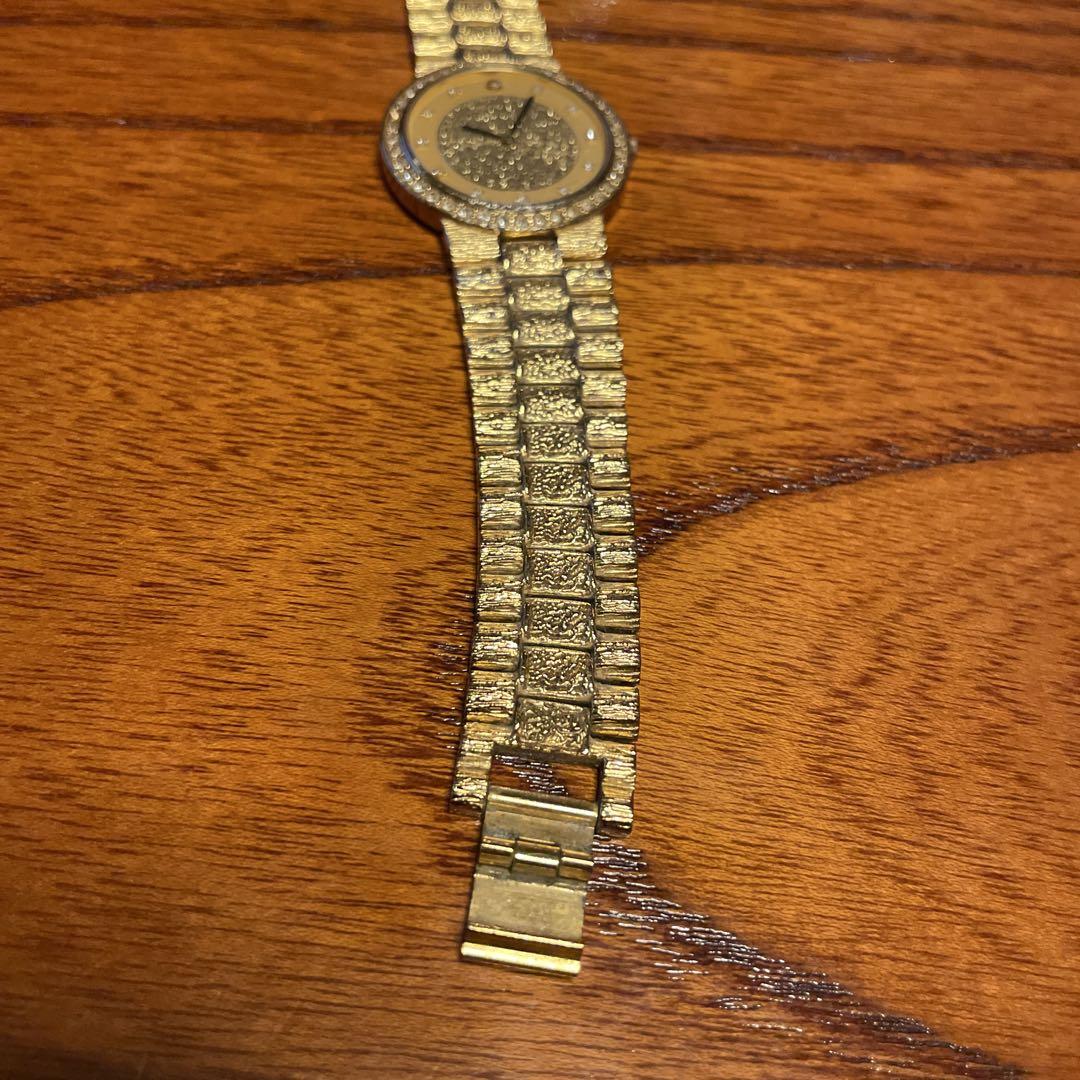 LANGS GOLDクォーツ　18k ダイヤ　腕時計　メンズ