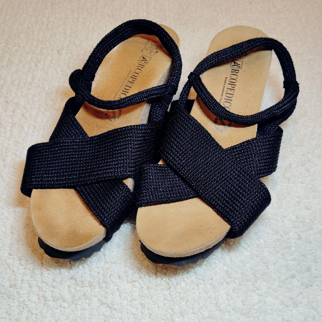 【美品】ARCOPEDICO アルコペディコ サンダル ブラック ポルトガル製
