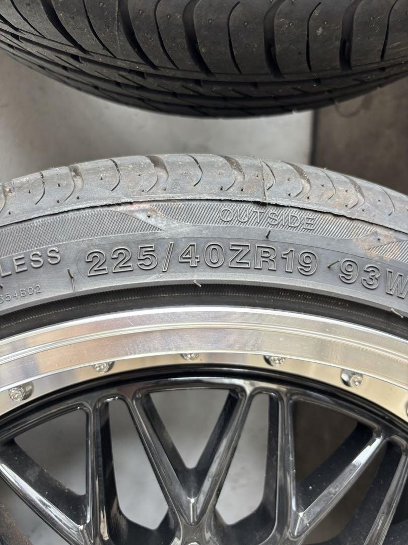 バリ山！！ハブリング付　シュタイナーFTX 19インチ　タイヤホイール4本