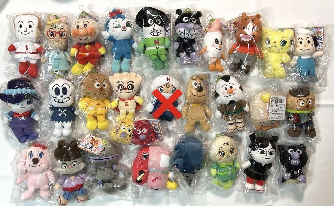 【新品】アンパンマン  ぬいぐるみ  プリちぃビーンズS Plus  28個