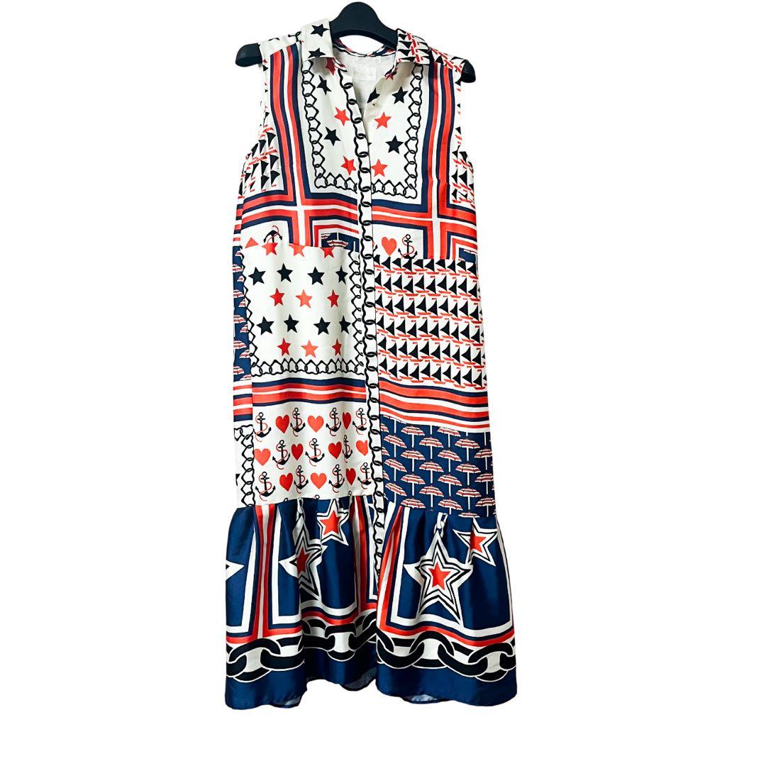 グレースクラス マリンプリントシャツワンピース ティアードS GRACE CONTINENTAL