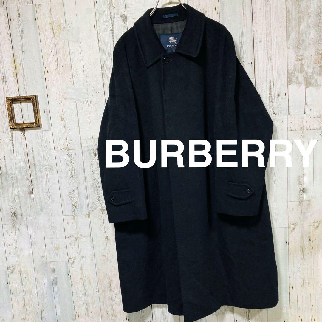 バーバリー　カシゴラ バルマカーン コート　ブラック　カシミヤ　アンゴラ　L
