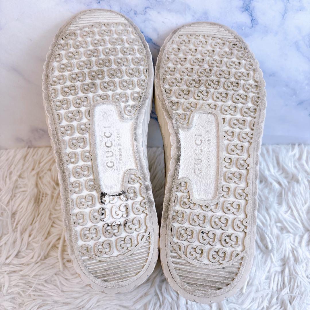 良品　GUCCI グッチ　GGキャンバス　ハイカットスニーカー　サイズ6 靴