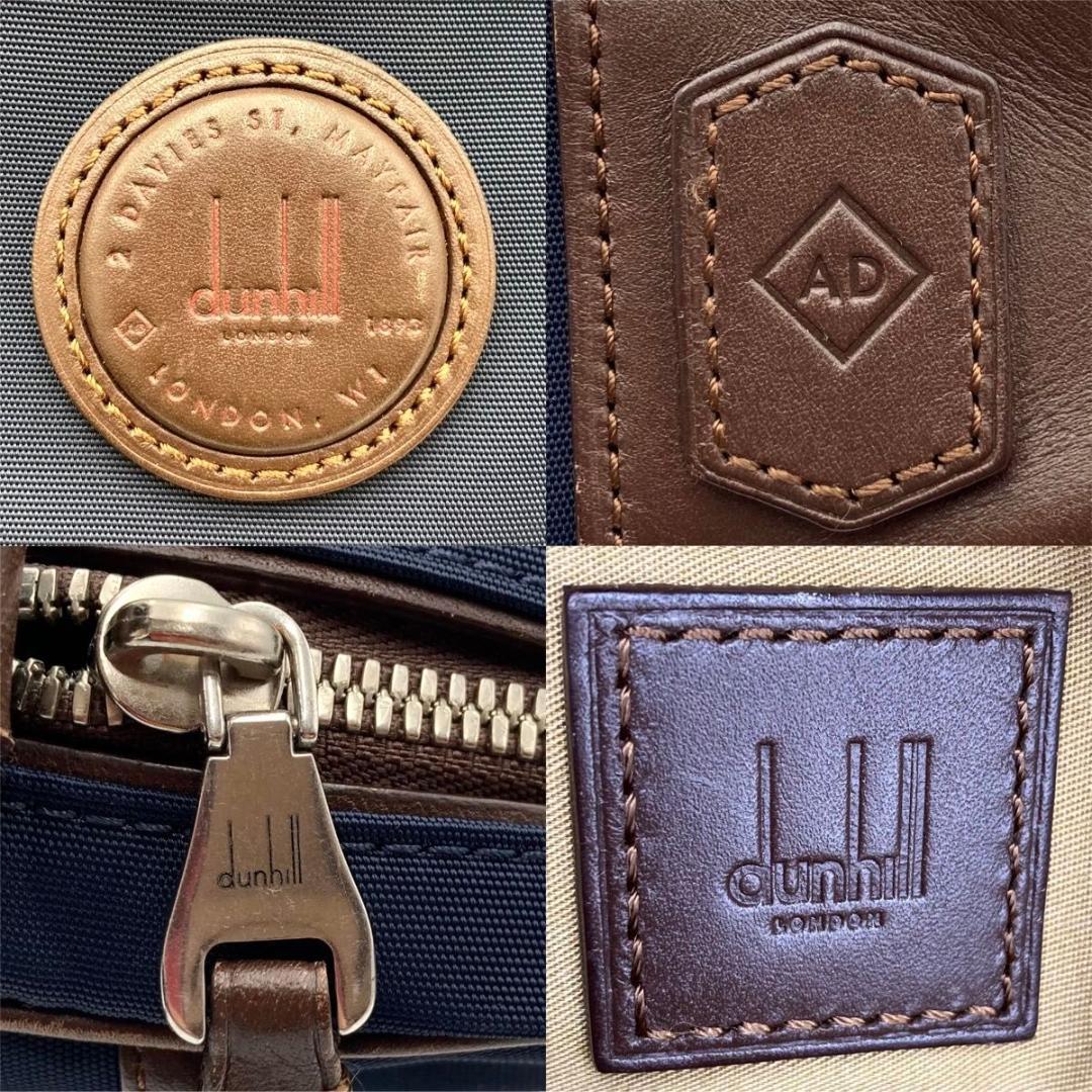 dunhill ダンヒル ショルダーバッグ ナイロン レザー ネイビー