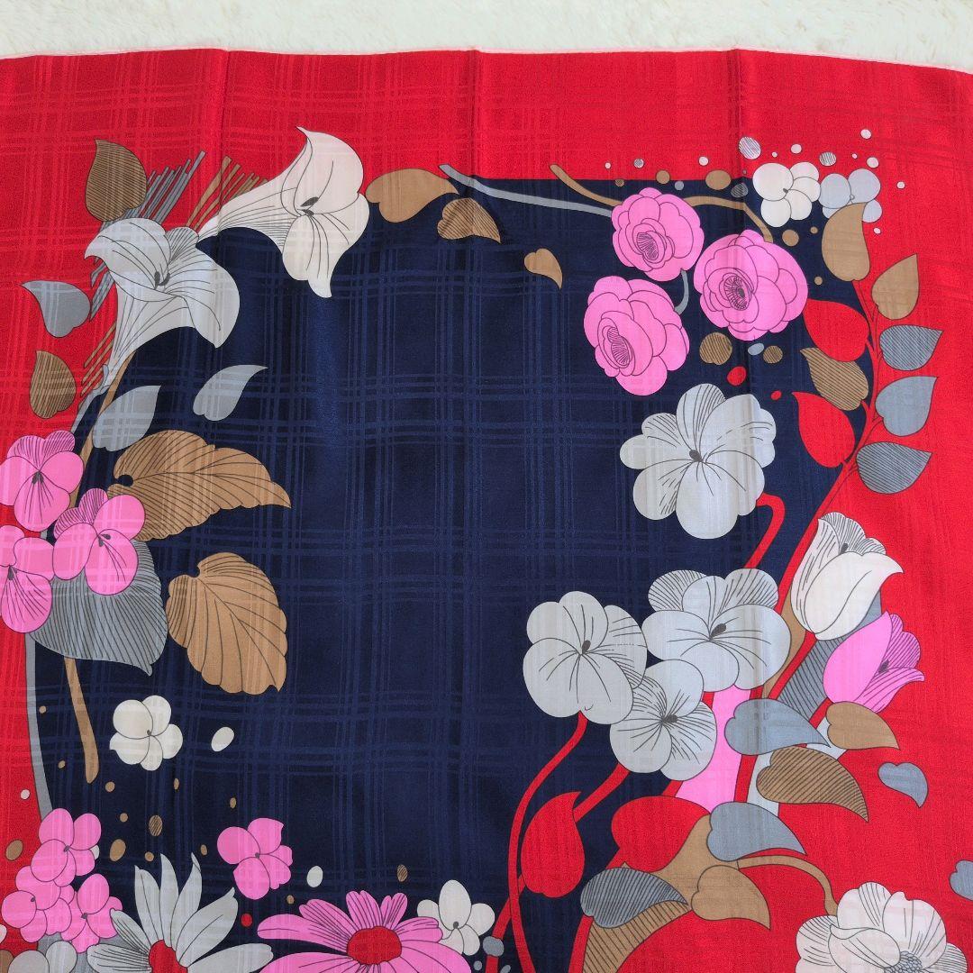 ⭐美品⭐クリスチャンディオール　花柄　スカーフ　レッド