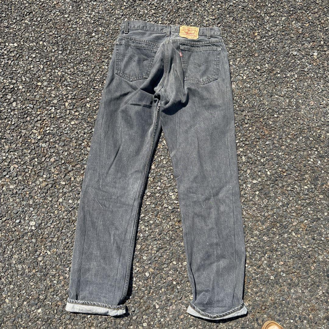 植*政様 80s 先染めブラック 501　Levis 34 34 実寸3433