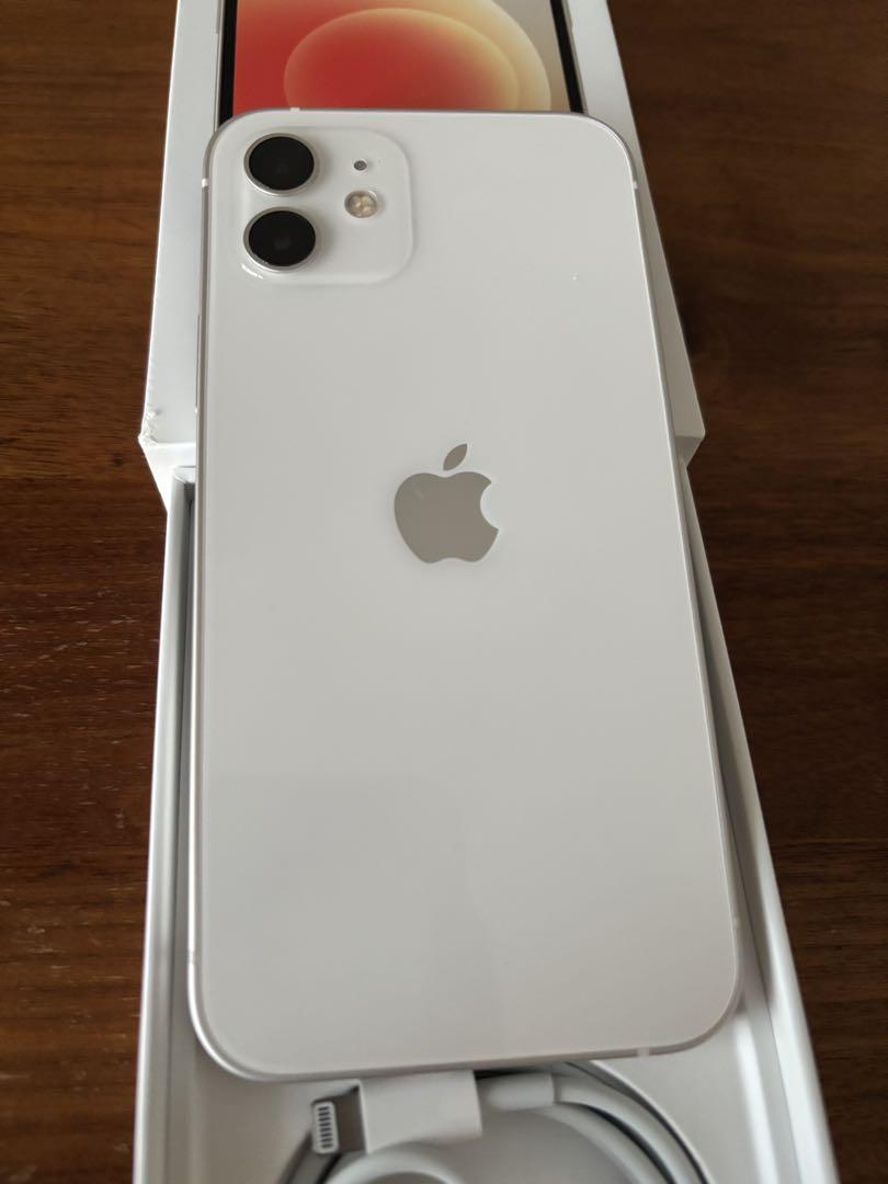 Apple iPhone 12 ホワイト 箱、純正ケーブル付 スマートフォン