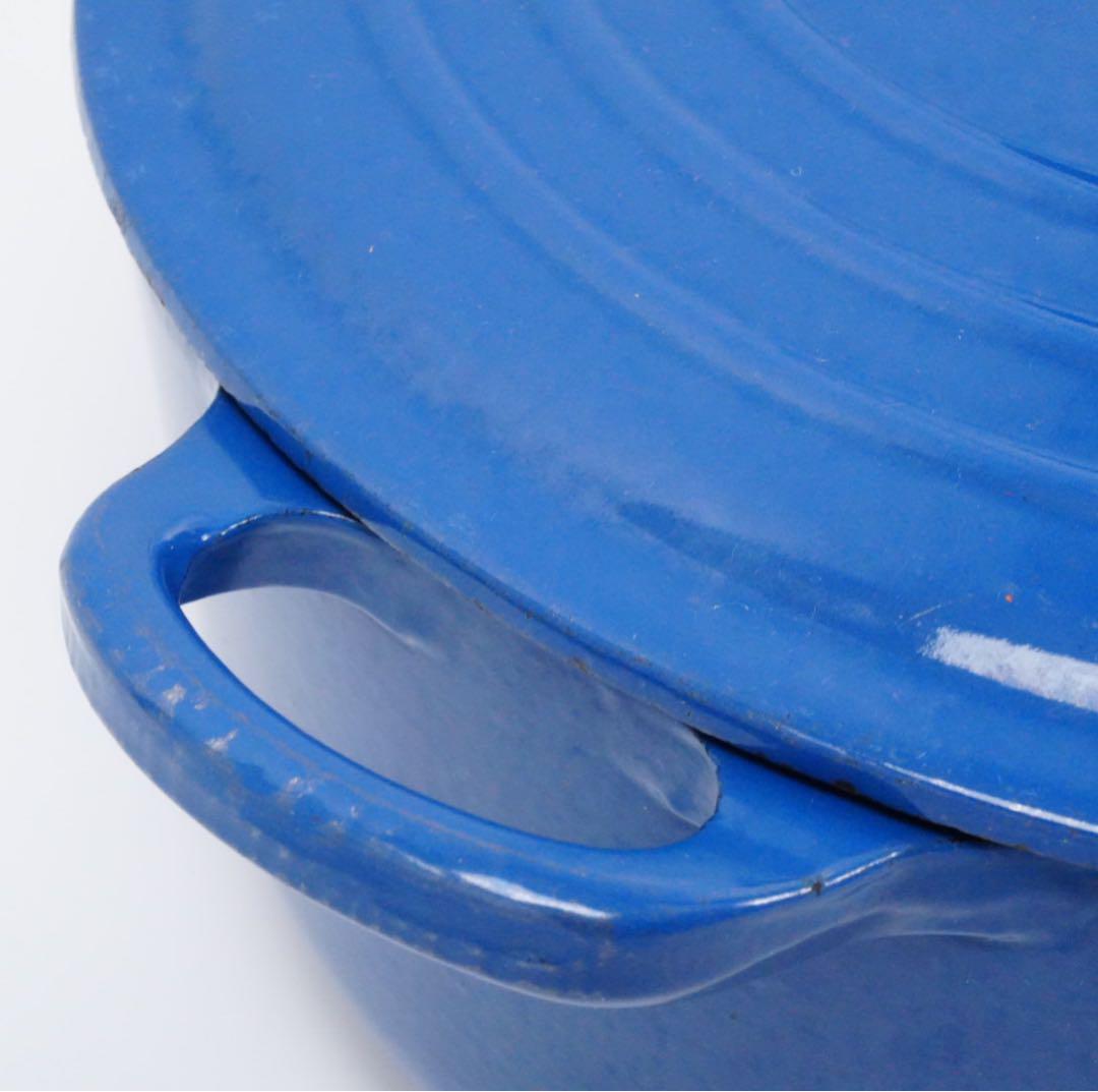 LE CREUSET　ココット ロンド ハーモニックブルー　26cm ビンテージ ルクルーゼ ココットロンド ハーモニックブルー 22｜Yahoo