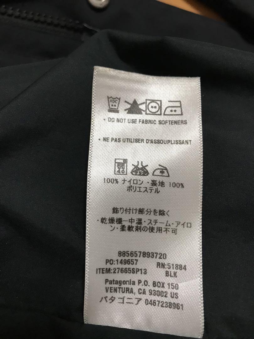 パタゴニア★フォグバンクトレンチコート★S★黒★ステンカラーコート★フード外し可