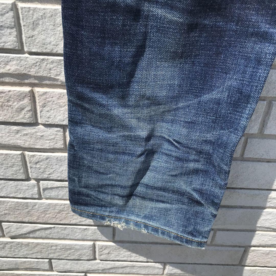 パトリオット　デニムパンツ　32　MLVINCE　インディゴ　クラッシュ