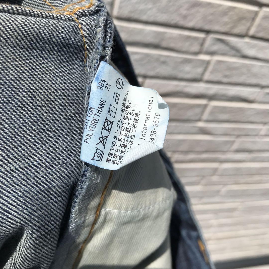 パトリオット　デニムパンツ　32　MLVINCE　インディゴ　クラッシュ