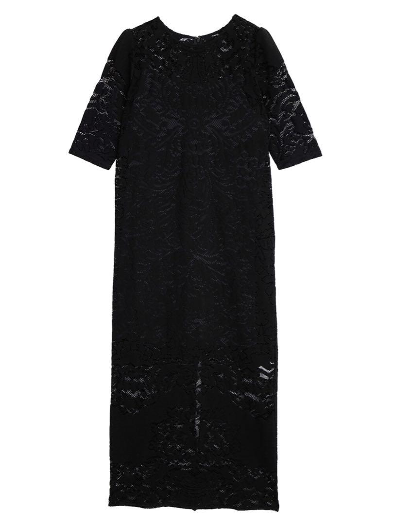 Ameri JACQUARD RUSSELL LACE DRESS アメリ