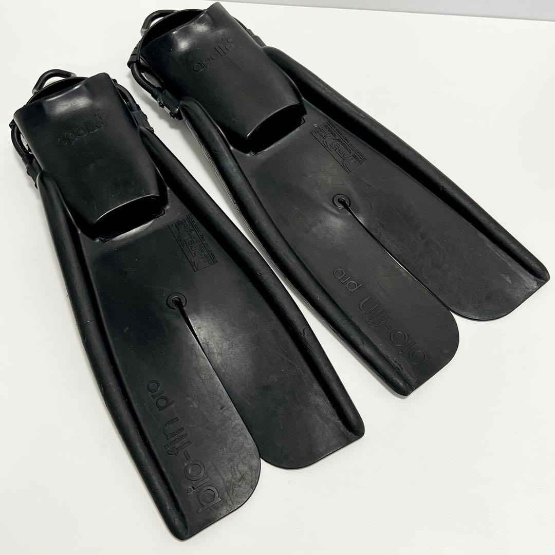 Apollo Bio fin pro オールブラックモデル ダイビング フィン Apollo Bio fin pro オールブラックモデル ダイビング フィン