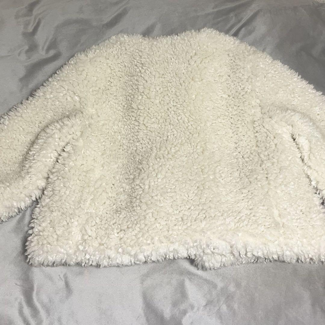 ZARA フェイクファーカーディガン　Lサイズ