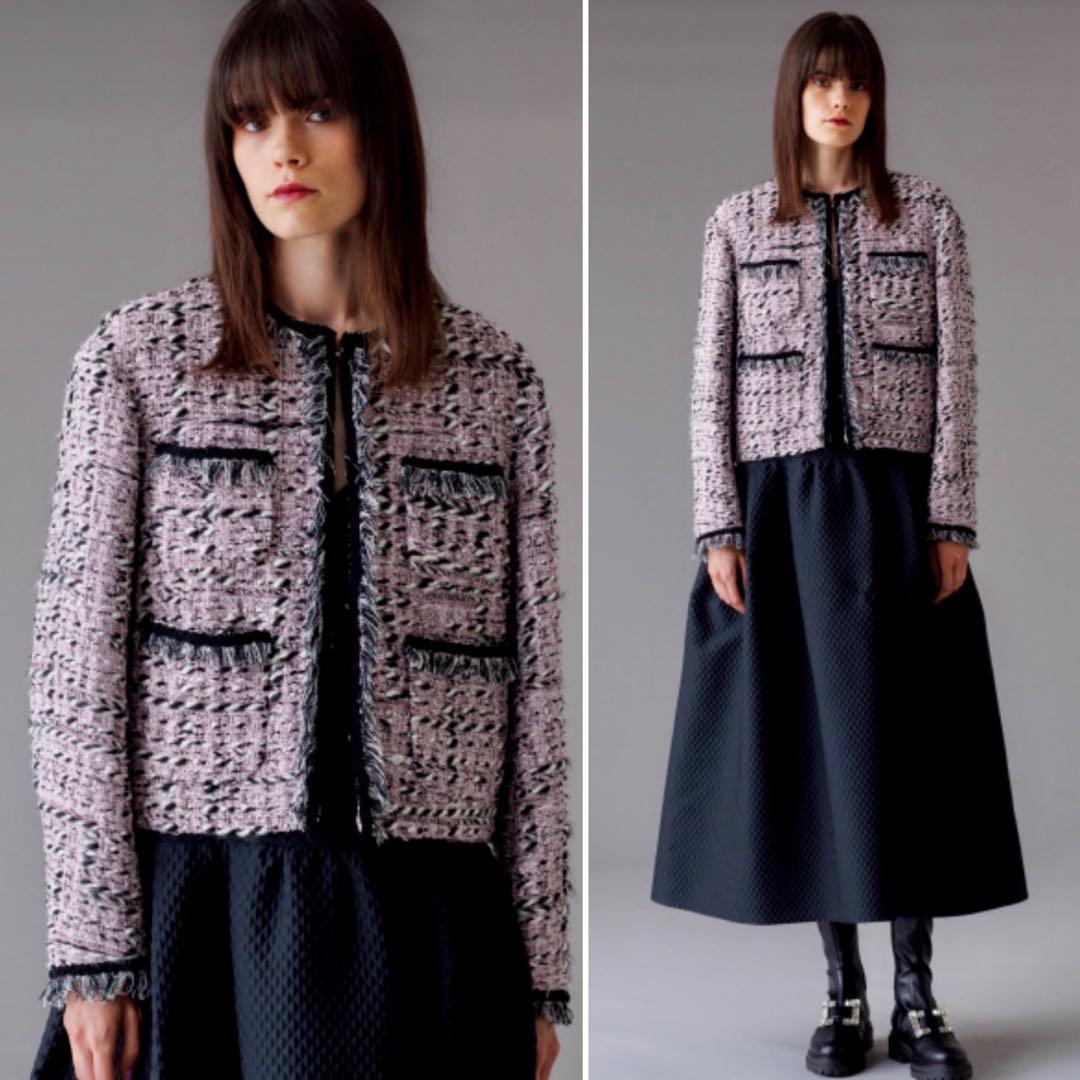 デザインワークス BEAUVET ミックスツイードジャケット マリアケントM DESIGNWORKS