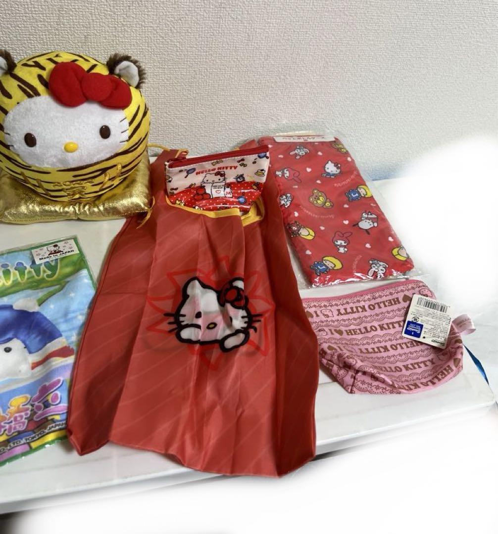 ハローキティ エコバッグ 折りたたみ コンパクト ぬいぐるみ