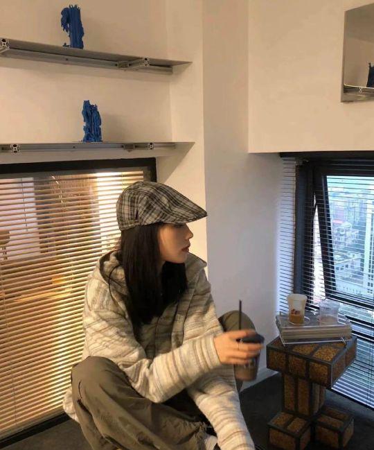 グレー系チェック ワークキャップ フリーサイズ