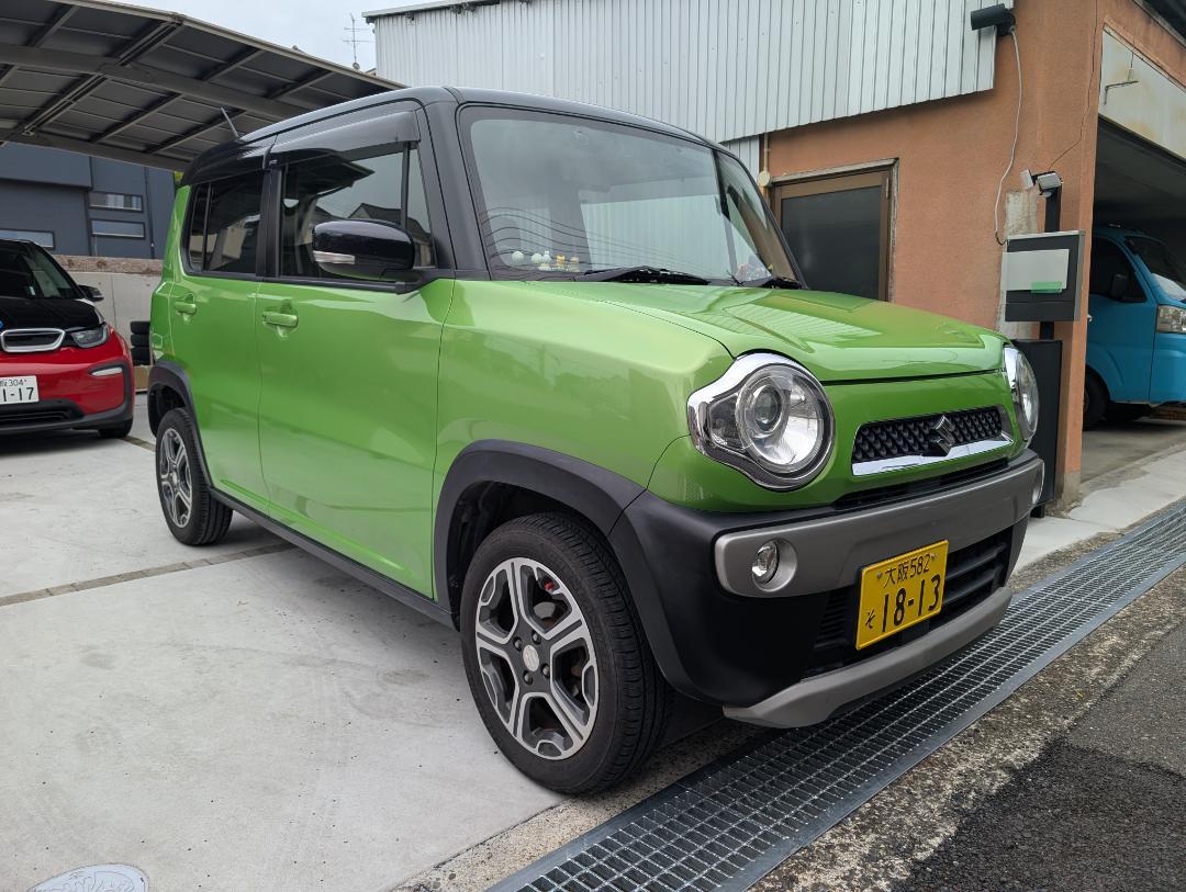 【値下げ・大阪・車検2年】スズキ　ハスラー　MR41S　緑　グリーン