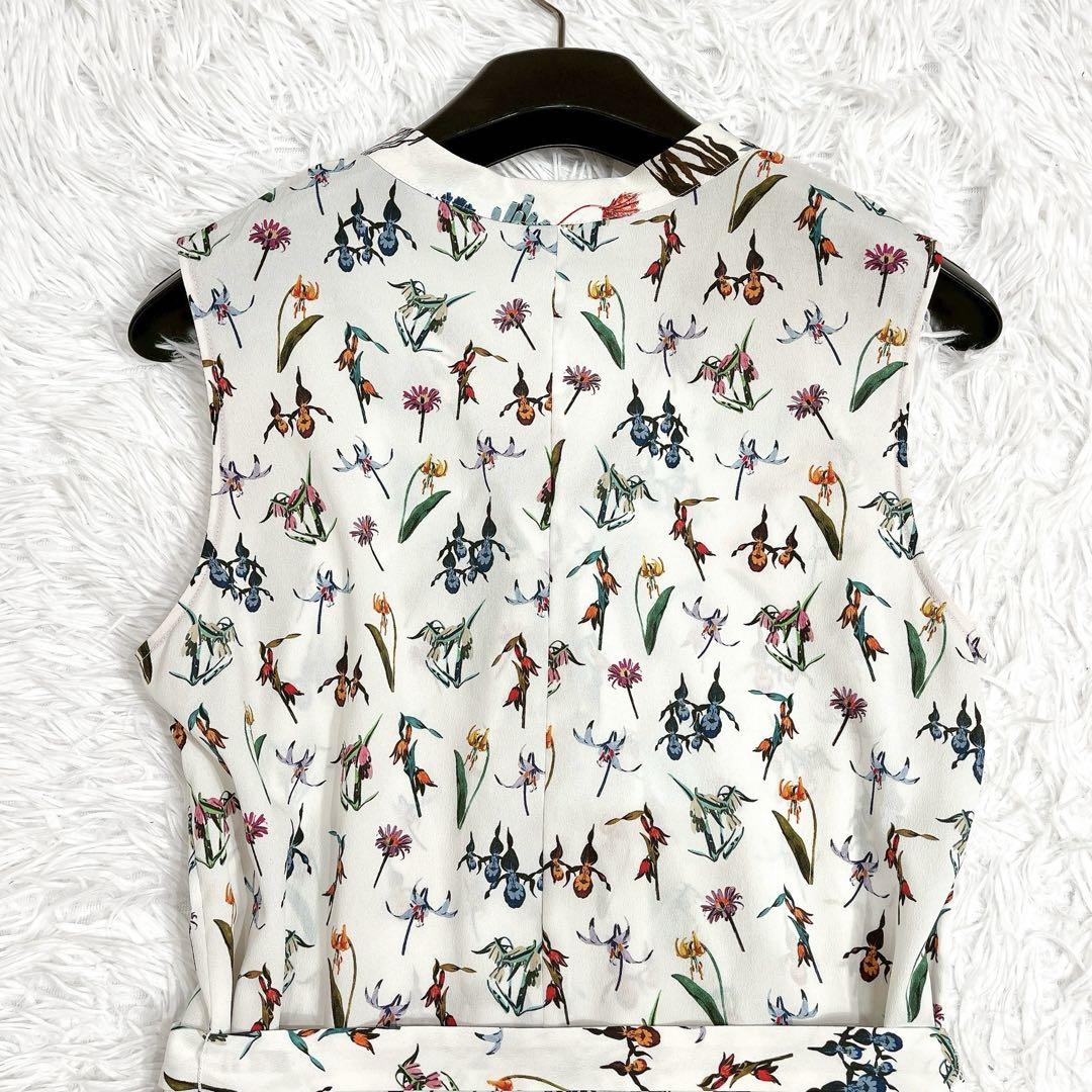 美品★PS Paul Smith★ウエストリボン フラワー柄ワンピース 40
