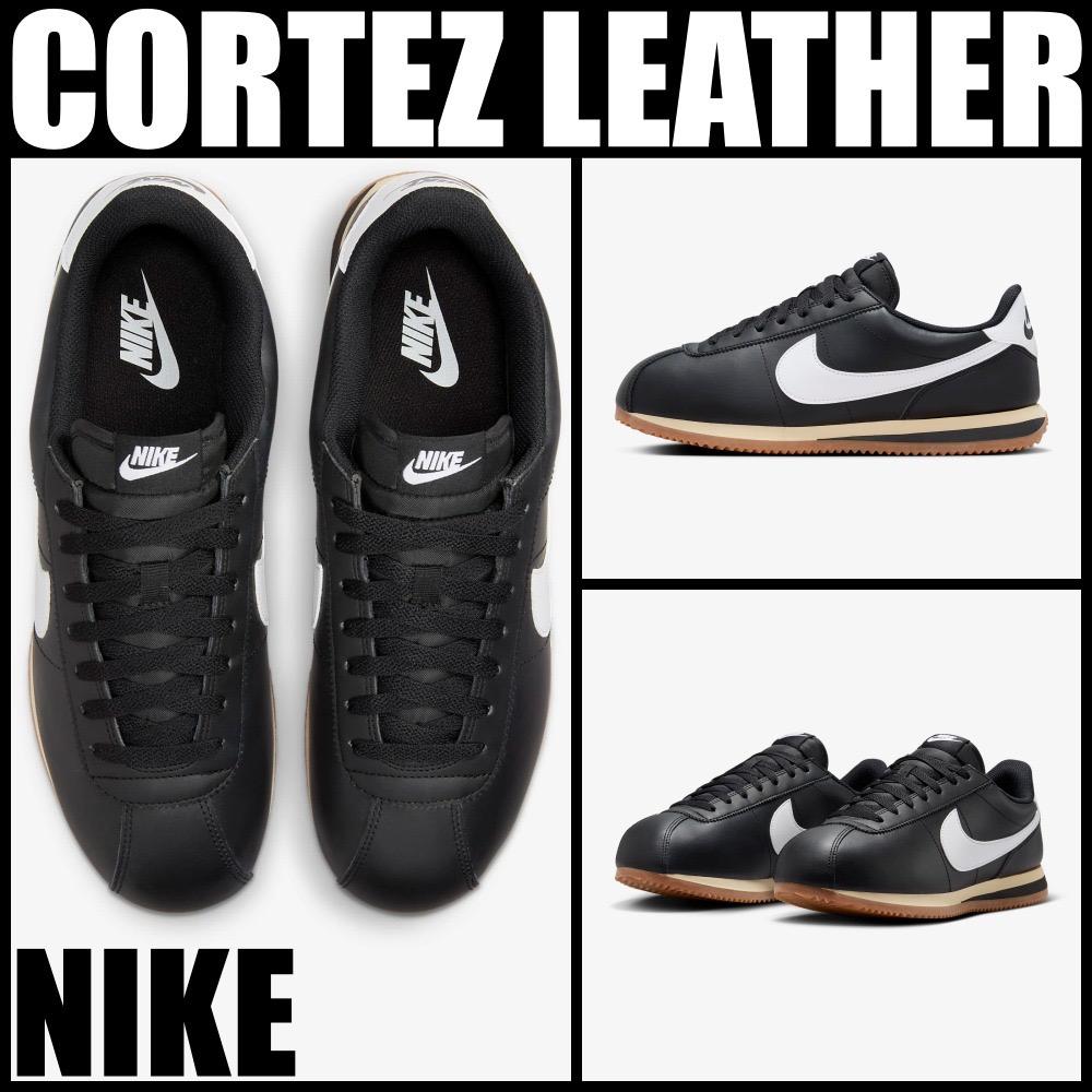 新品タグ箱付き 完売モデルNIKE CORTEZ LEATHERブラック24cm