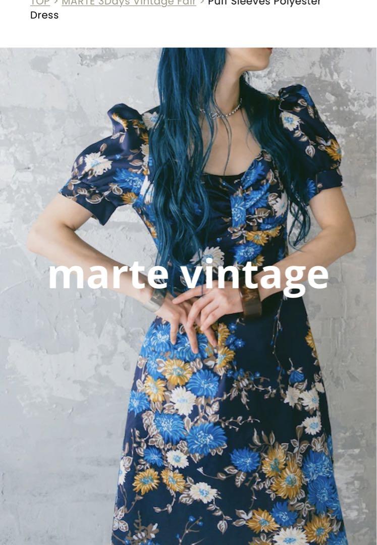 marte vintage 花柄ワンピース