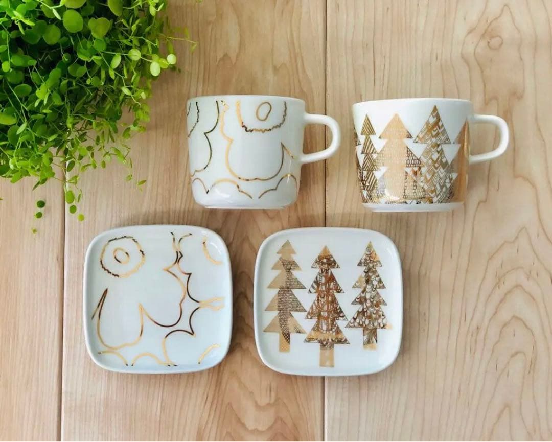 Marimekko クーシコッサ&ピィイルト ウニッコ マグ プレートmarimekko