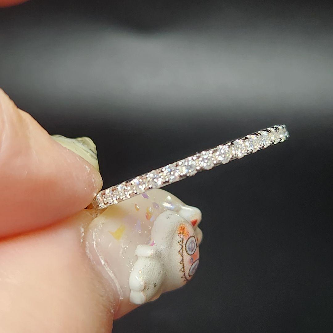 ゴージャス【新品】モアサナイト フルエタニティリング ★ sv925 ★ #15