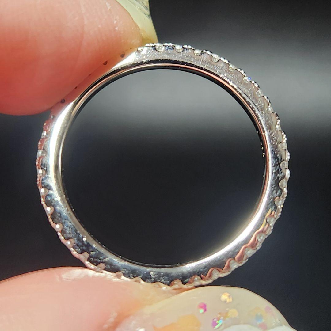 ゴージャス【新品】モアサナイト フルエタニティリング ★ sv925 ★ #15