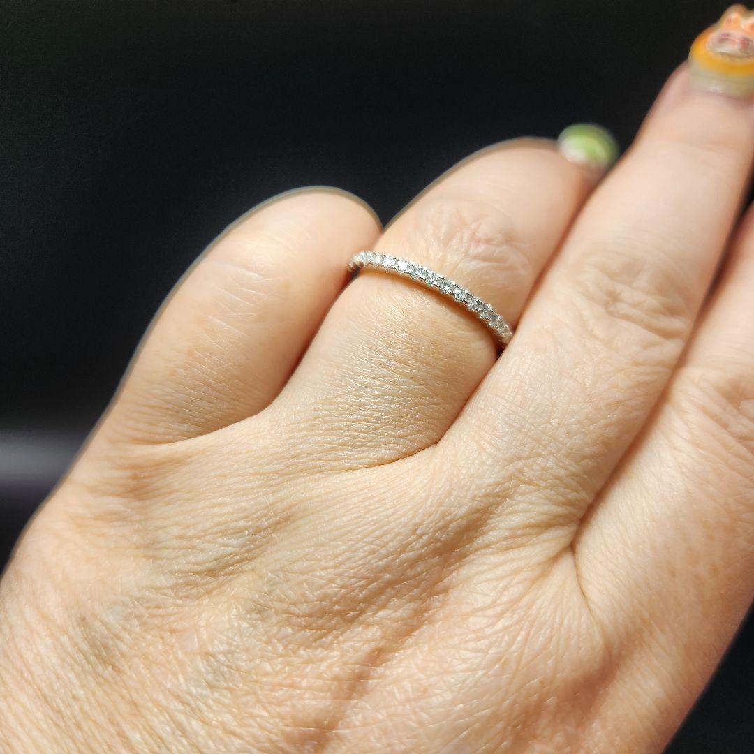 ゴージャス【新品】モアサナイト フルエタニティリング ★ sv925 ★ #15