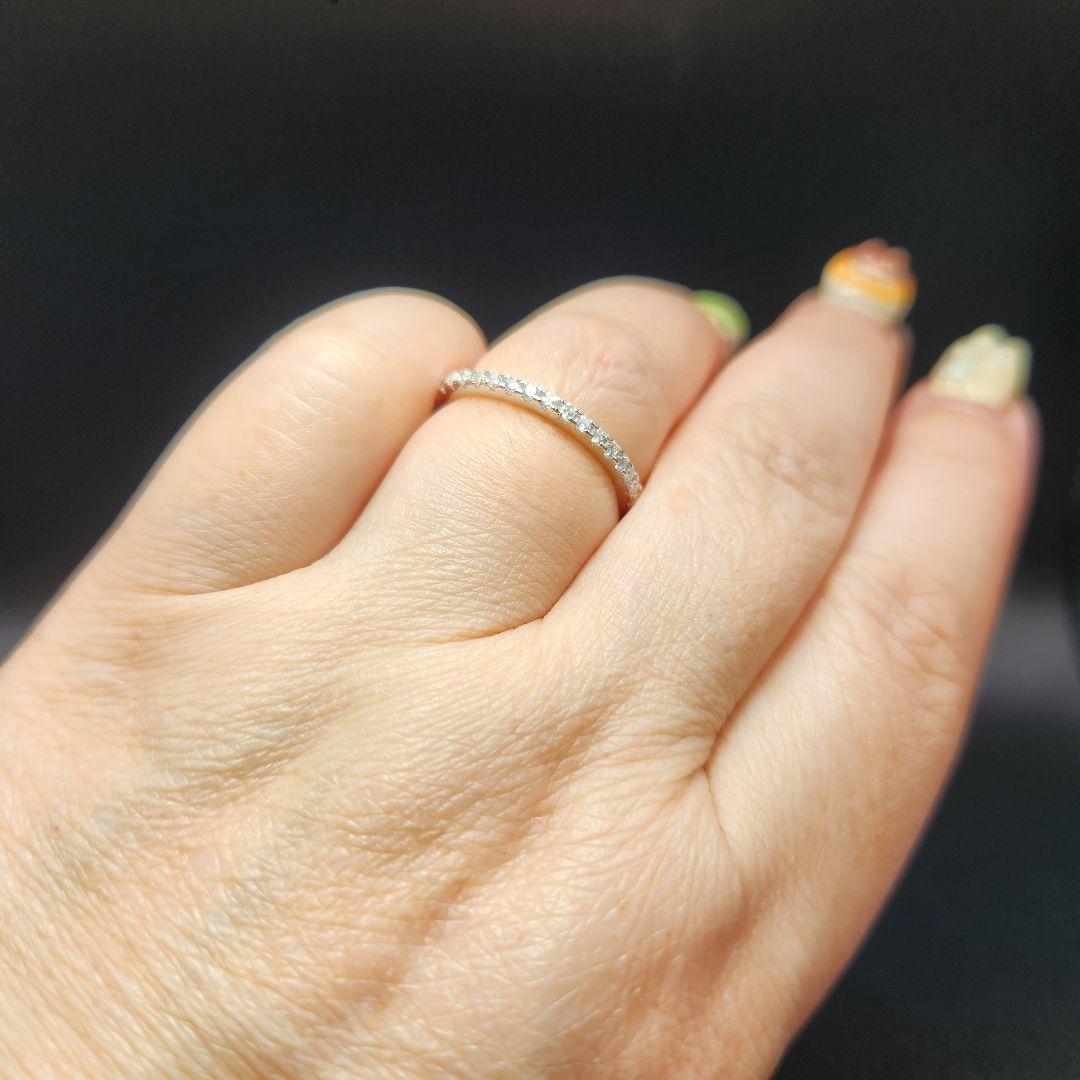 ゴージャス【新品】モアサナイト フルエタニティリング ★ sv925 ★ #15