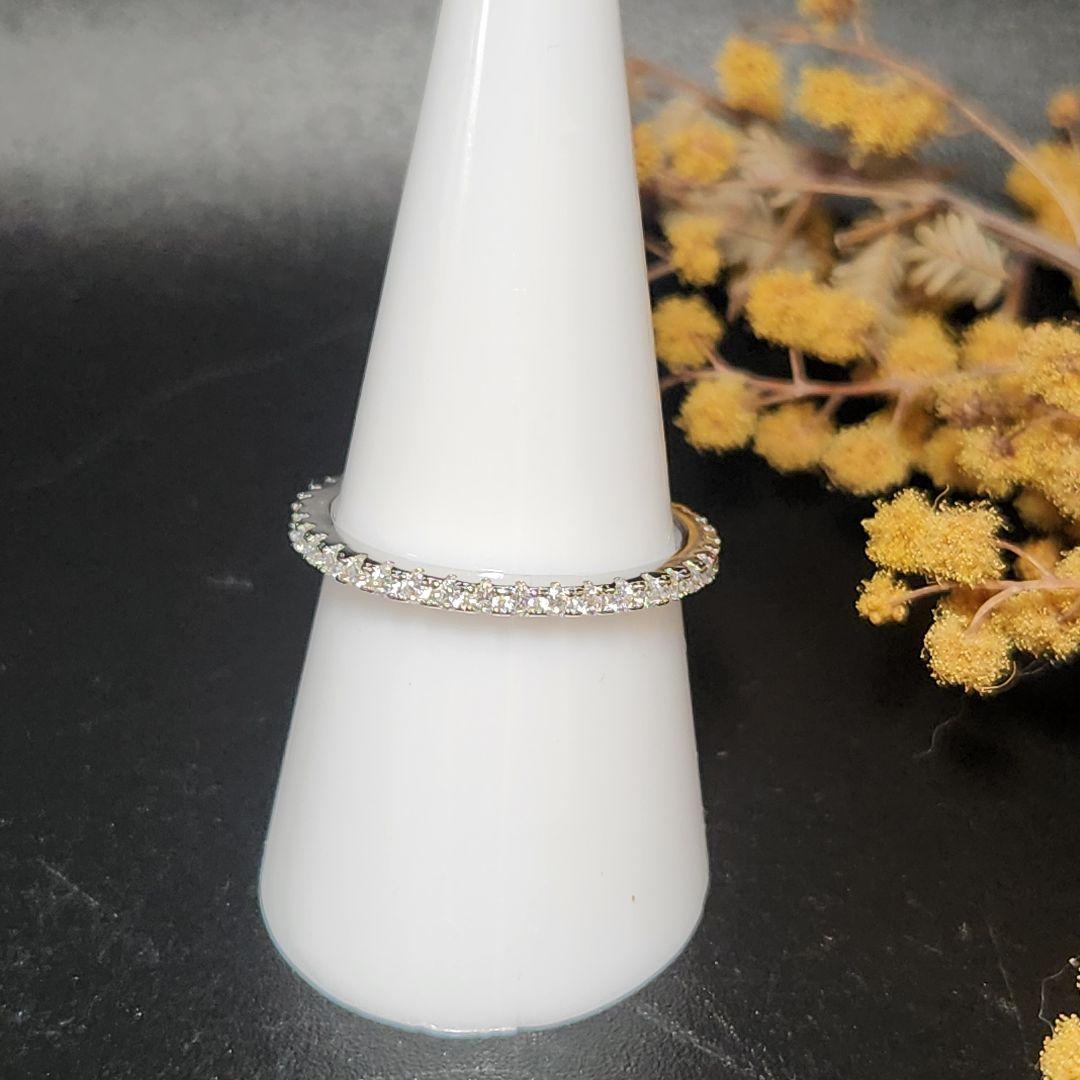 ゴージャス【新品】モアサナイト フルエタニティリング ★ sv925 ★ #15