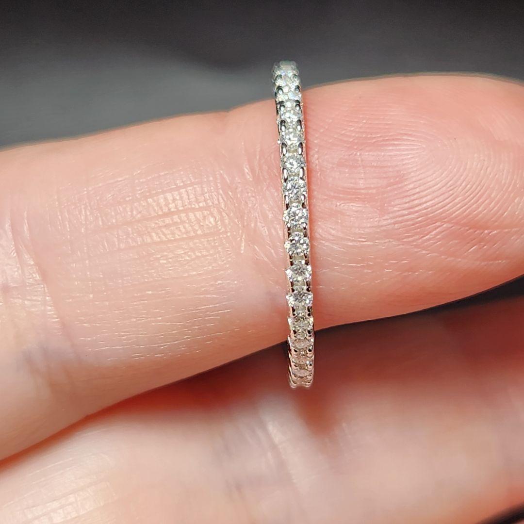 ゴージャス【新品】モアサナイト フルエタニティリング ★ sv925 ★ #15