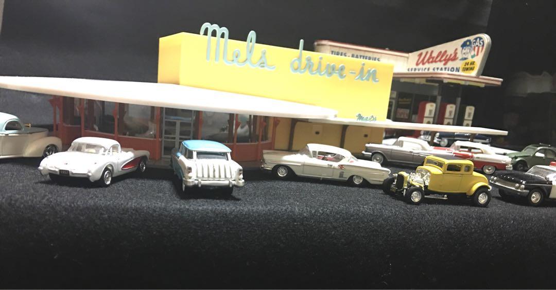 メルズドライブイン アメリカングラフィティ ガスステーションジオラマセット