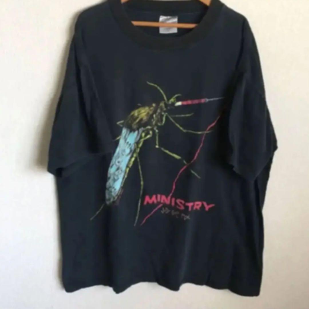 90年代 ビンテージ MINISTRY パスヘッド デザイン バンド Tシャツ