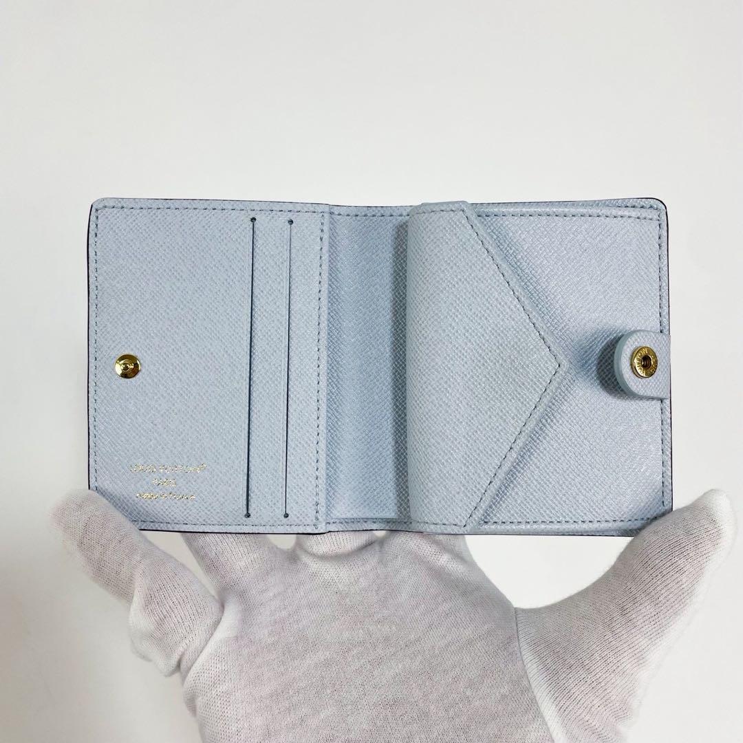 ✨極美品✨ ルイヴィトン ポケットウォレット・LV チャーム アズールブルー ✨極美品✨ ルイヴィトン ポケットウォレット・LV チャーム アズールブルー